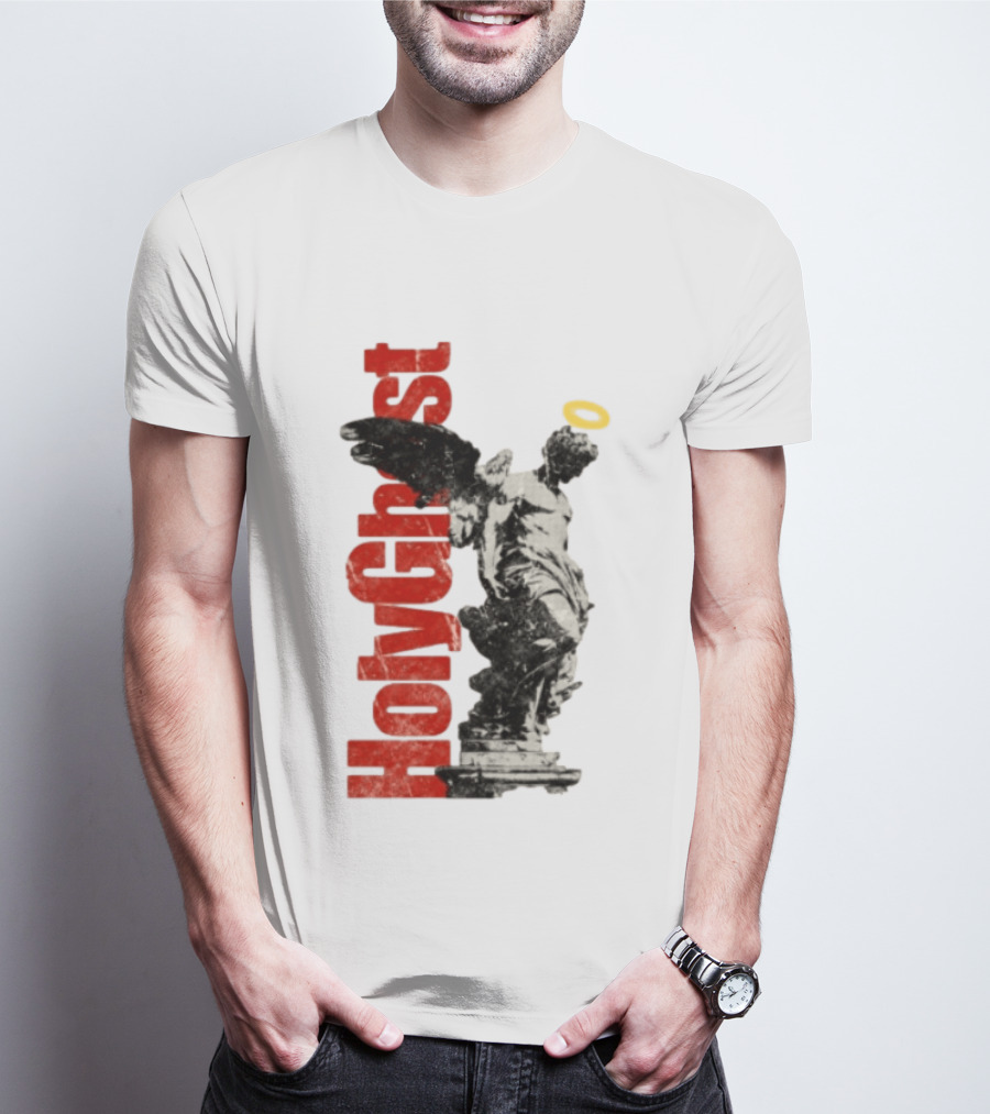 Holy Ghost Halo Statue Winged Angel T-Shirt