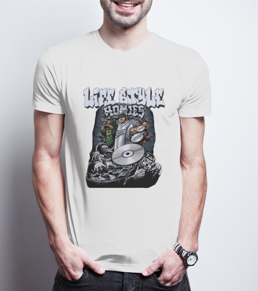 Life Style Homies Hip Hop DJ Rapper Crew T-Shirt