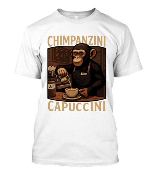 Chimpanzini Capuccini Latte Barista Chimp 'Toni T-Shirt