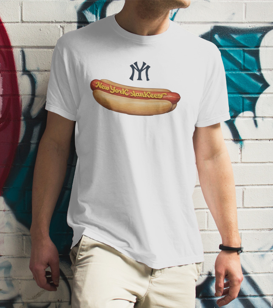 New York SlanKees Hot Dog Baseball Parody NY T-Shirt