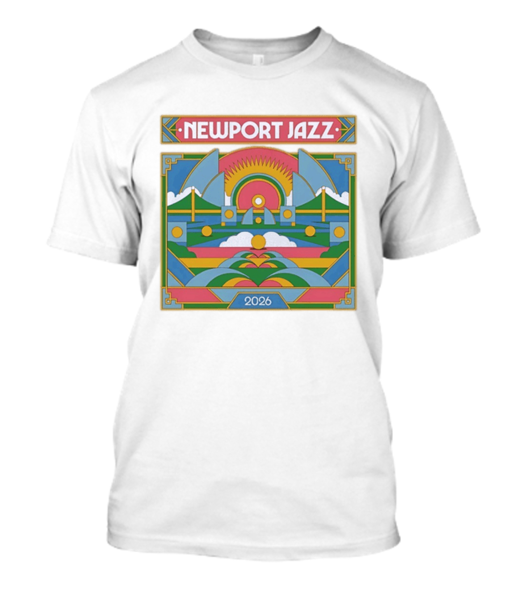 Newport Jazz Festival 2026 Retro Art Deco T-Shirt