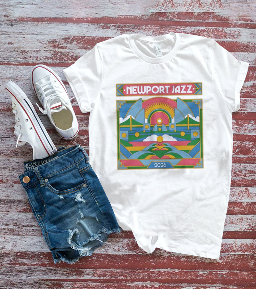 Newport Jazz Festival 2026 Retro Art Deco T-Shirt