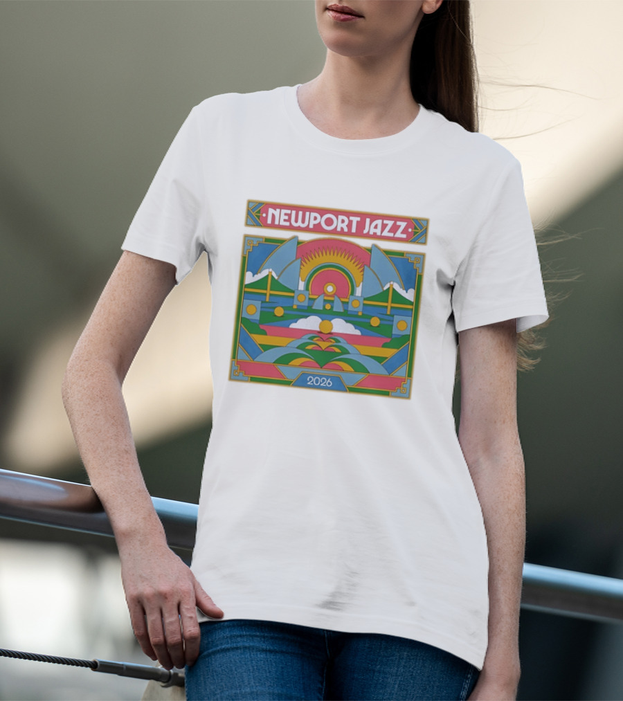 Newport Jazz Festival 2026 Retro Art Deco T-Shirt