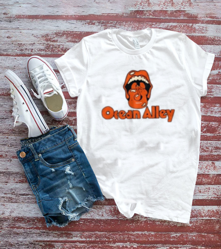 Ocean Alley Acid Tongue Ash Grey Vintage Inspired Merchandise T-Shirt