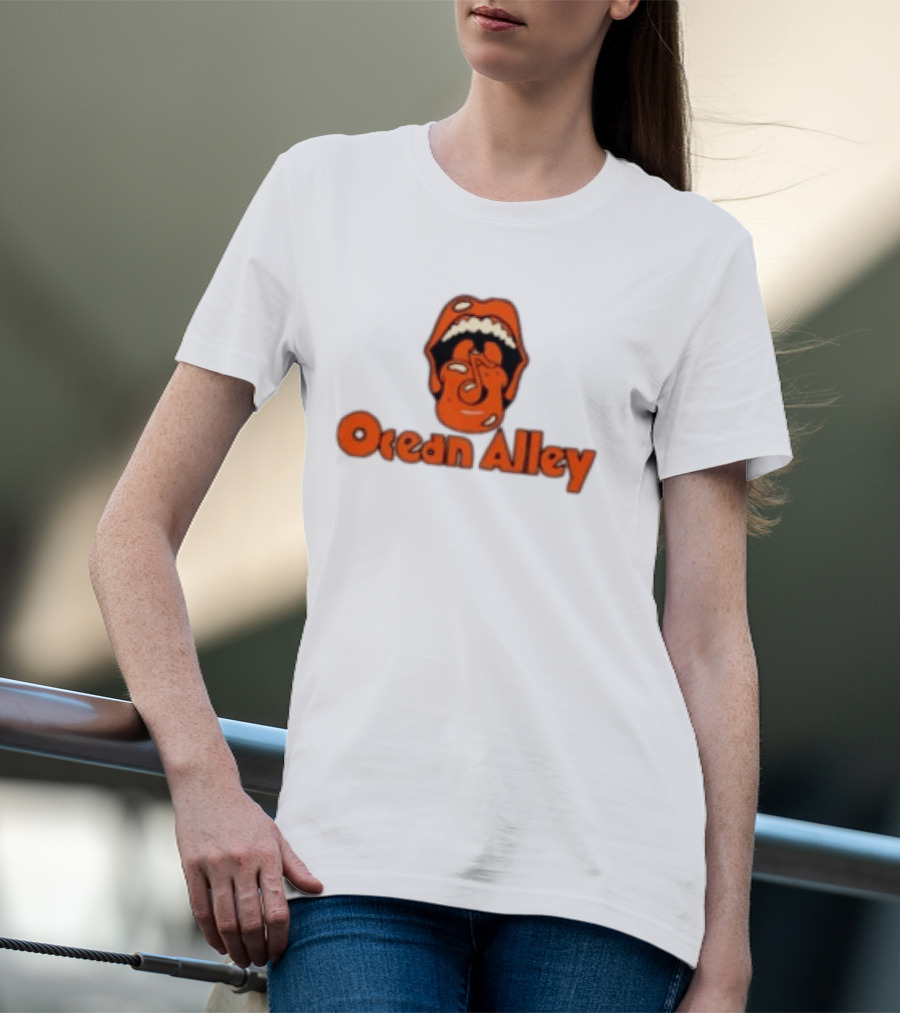 Ocean Alley Acid Tongue Ash Grey Vintage Inspired Merchandise T-Shirt