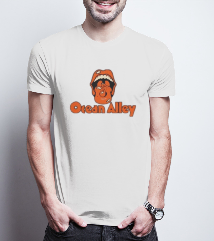 Ocean Alley Acid Tongue Ash Grey Vintage Inspired Merchandise T-Shirt
