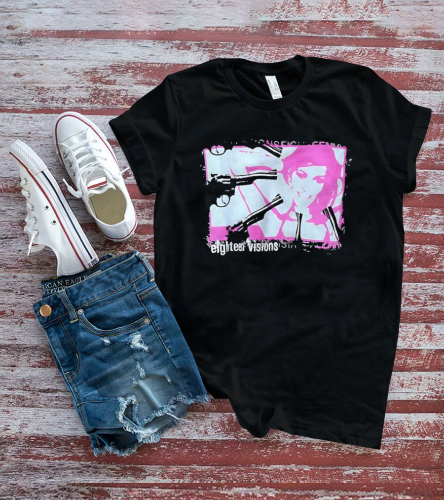 Eighteen Visions Pink Gun Metalcore Band T-Shirt