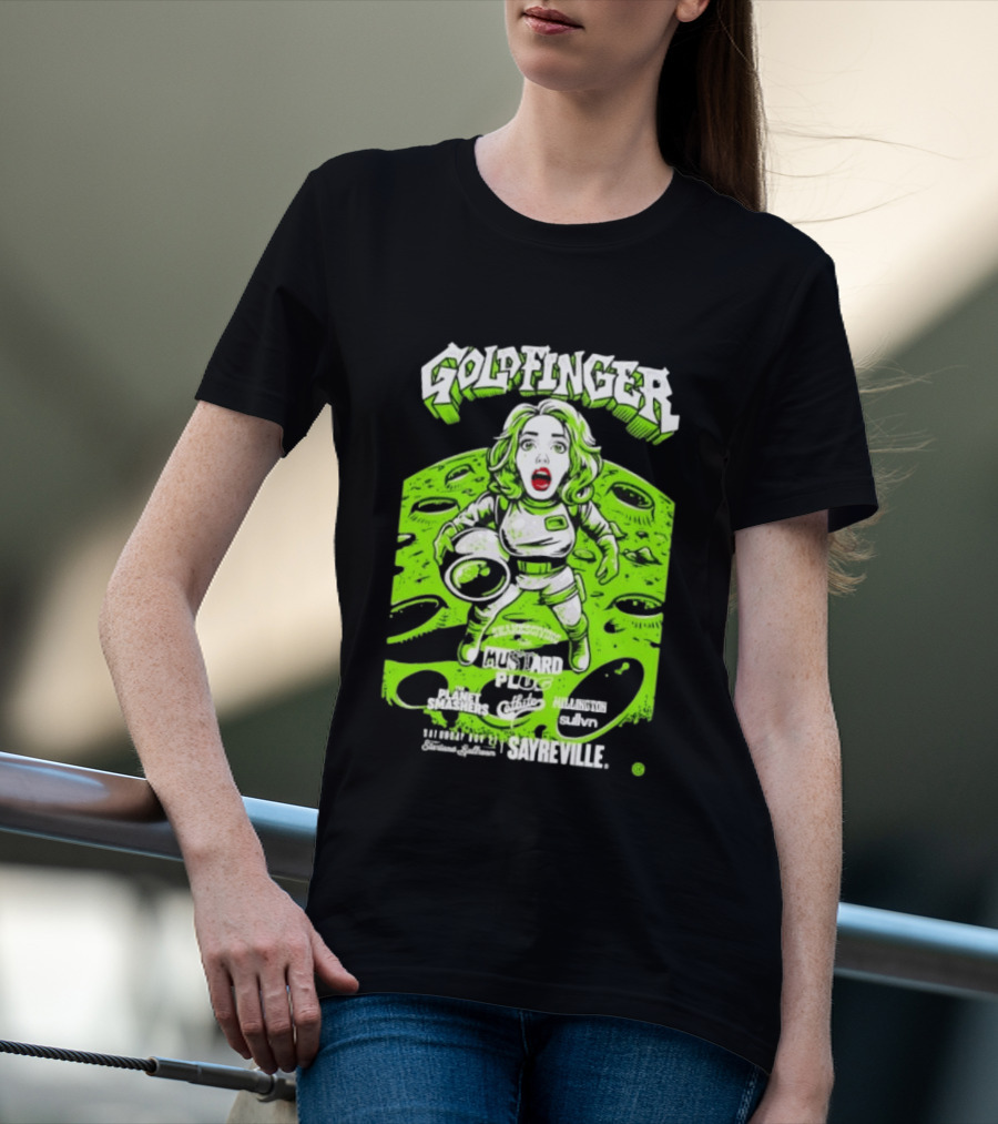 Goldfinger Mustard Plug The Planet Smashers Catbite Millington Skanksgiving Sayreville Alien Space Scene T-Shirt
