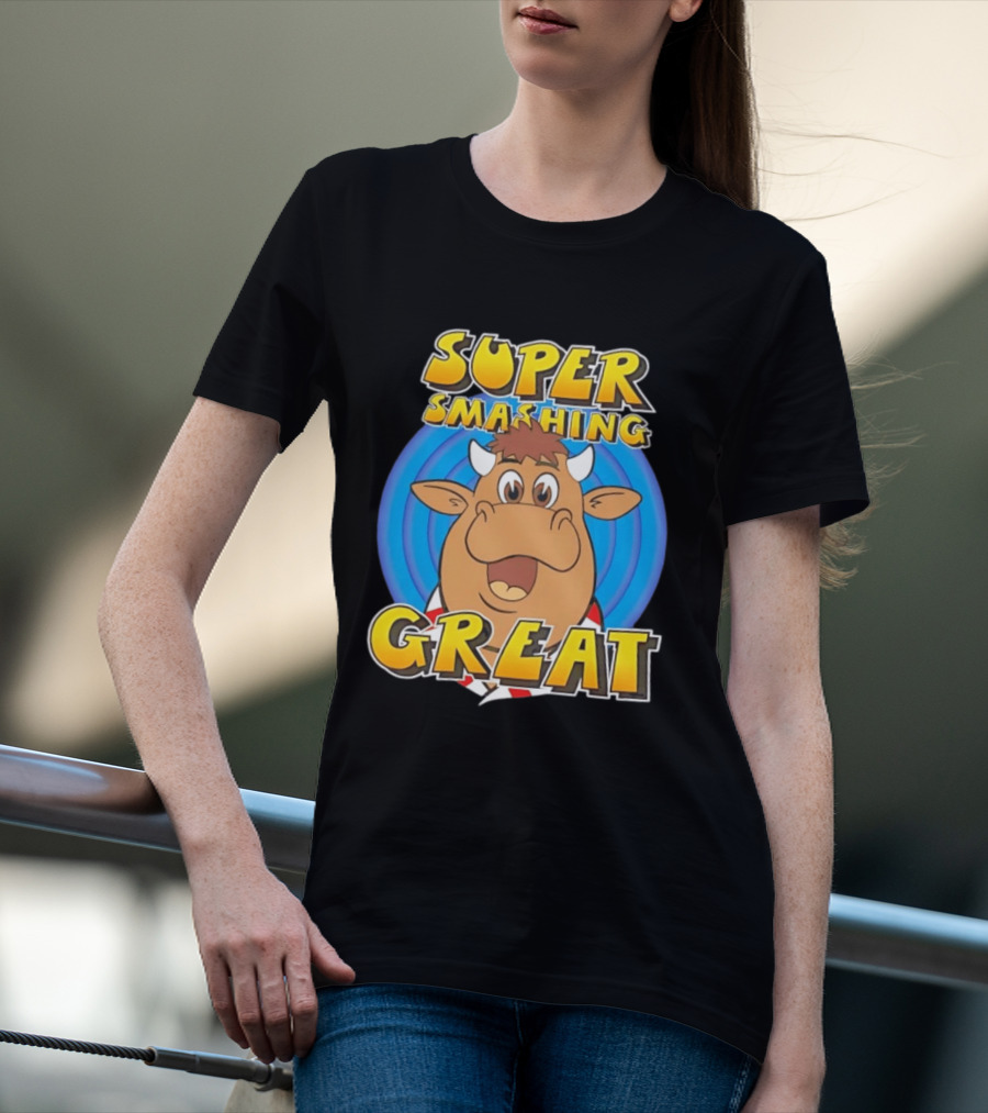 Super Smashing Great Cartoon Bull T-Shirt