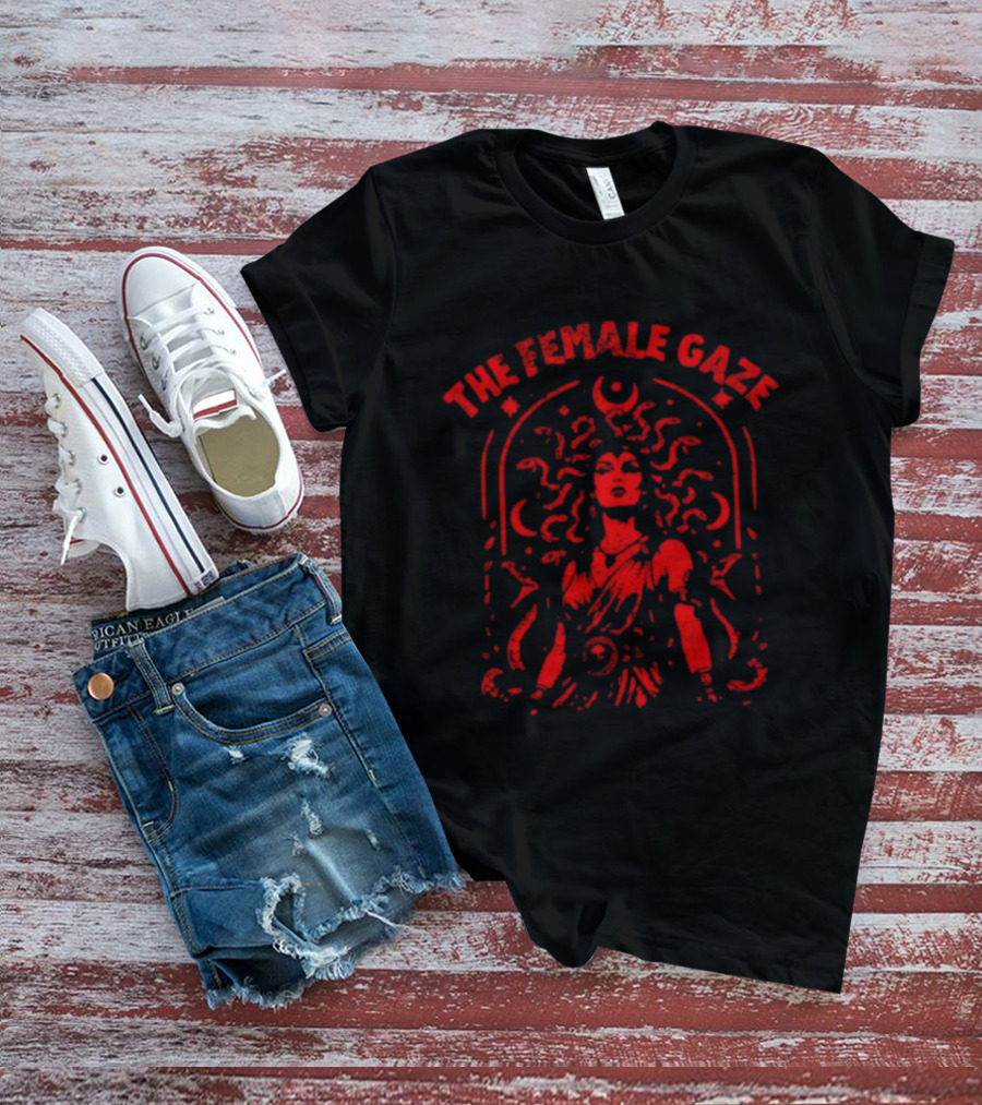 The Female Gaze Medusa Holding Sword Empowerment T-Shirt