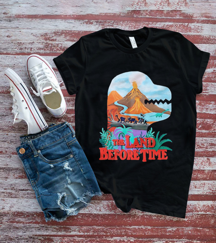 The Land Before Time Dinosaur Volcano Landscape T-Shirt