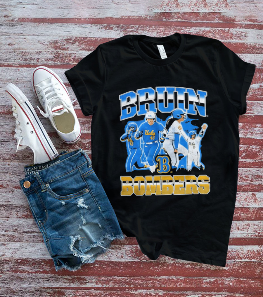 UCLA Bruin Bombers Softball Players Collage T-Shirt