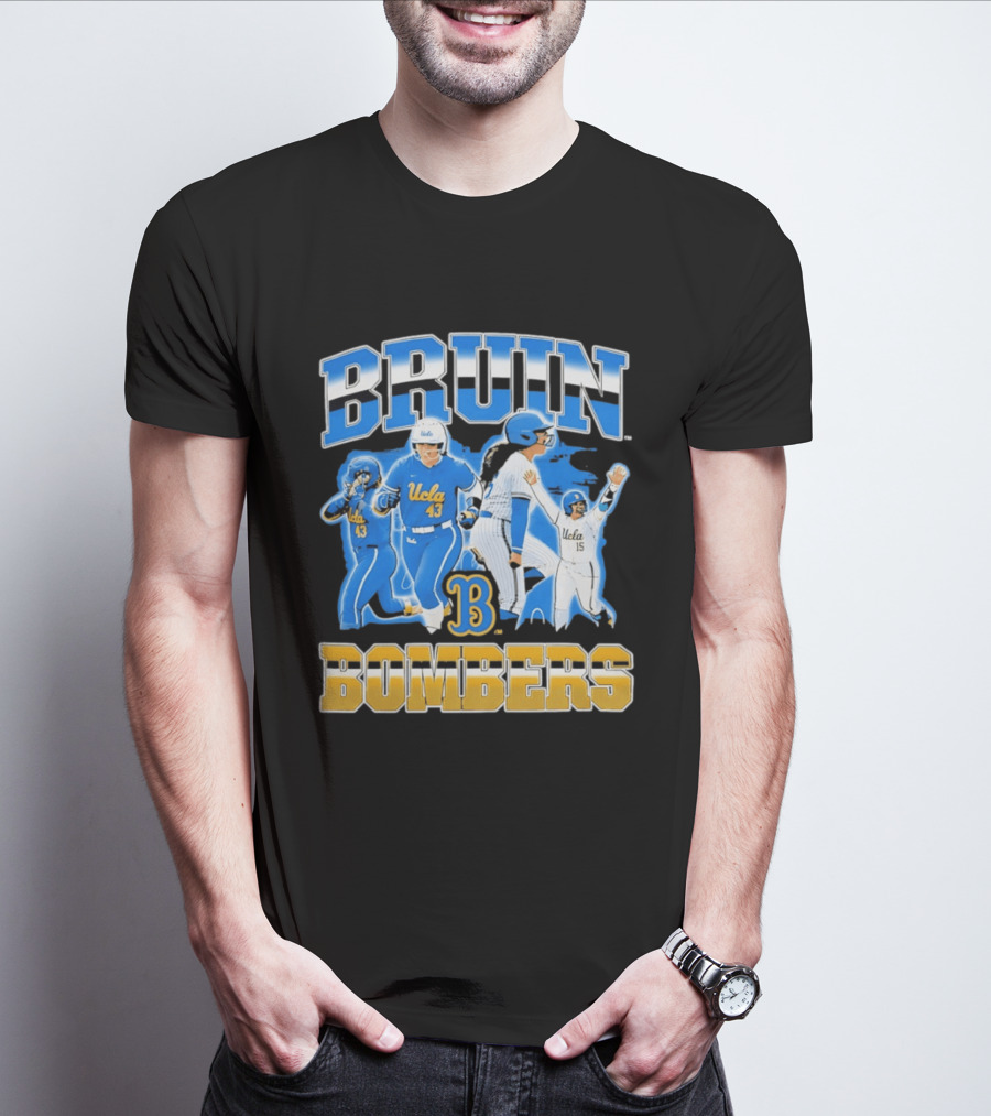 UCLA Bruin Bombers Softball Players Collage T-Shirt