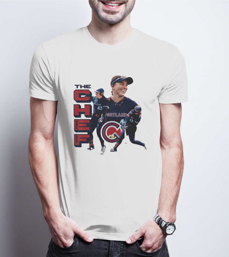 Megan Grant The Chef Portland Cascade Baseball Number 43 T-Shirt