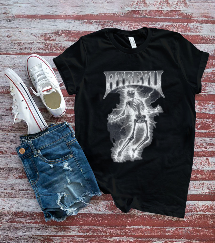 Atreyu Electric Skeleton Lightning Scene T-Shirt