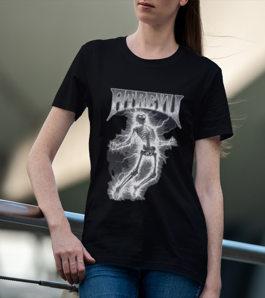 Atreyu Electric Skeleton Lightning Scene T-Shirt