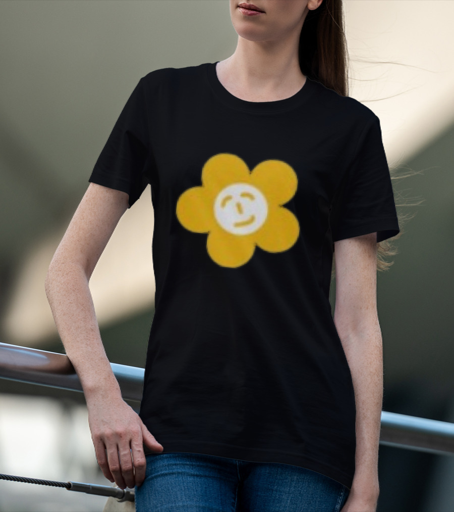 Paperboxmart Store Smiling Yellow Flower Face T-Shirt