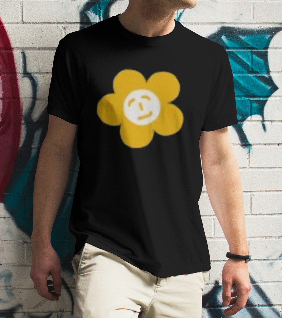 Paperboxmart Store Smiling Yellow Flower Face T-Shirt