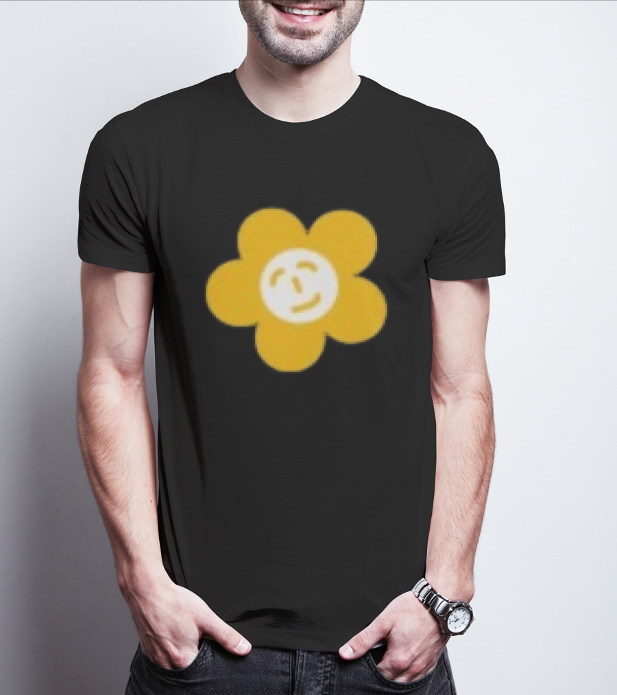 Paperboxmart Store Smiling Yellow Flower Face T-Shirt