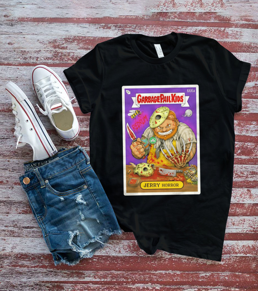 Garbage Pail Kids 666a Jerry Horror Redrum Trading Card T-Shirt