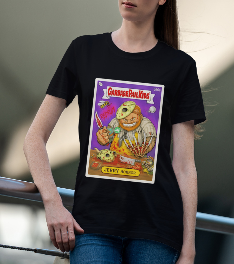 Garbage Pail Kids 666a Jerry Horror Redrum Trading Card T-Shirt