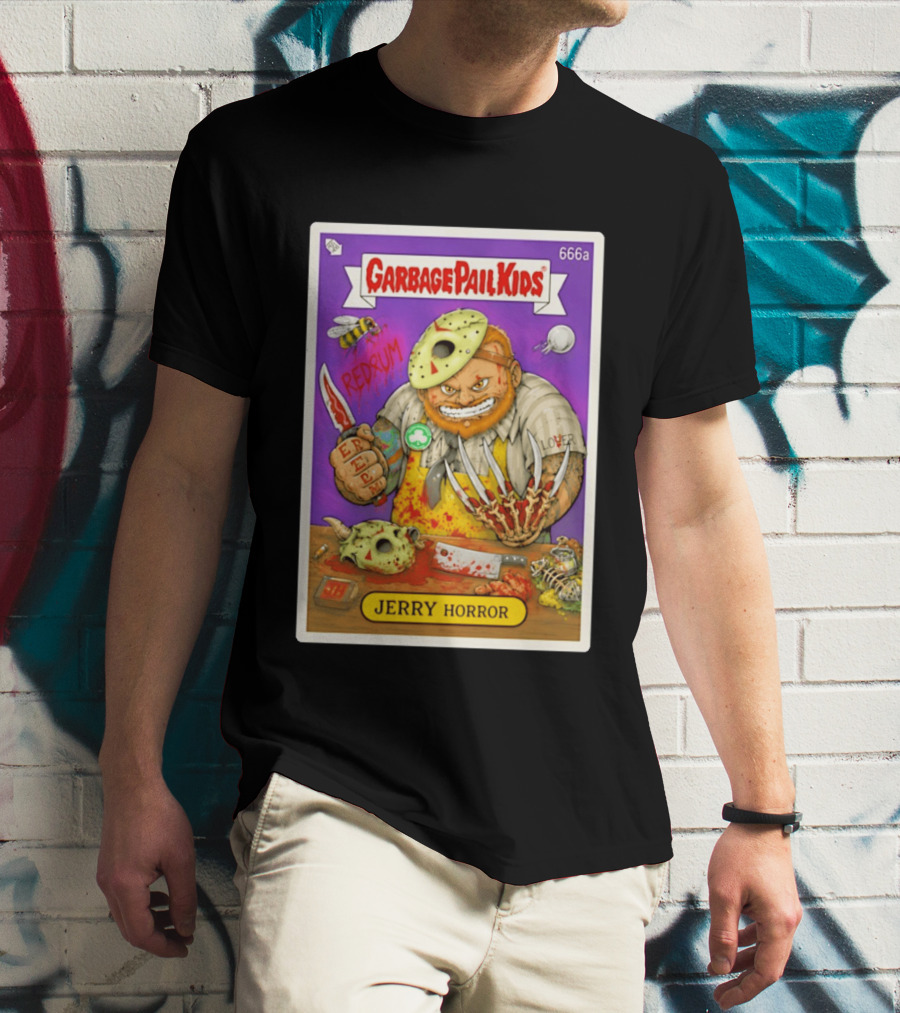 Garbage Pail Kids 666a Jerry Horror Redrum Trading Card T-Shirt
