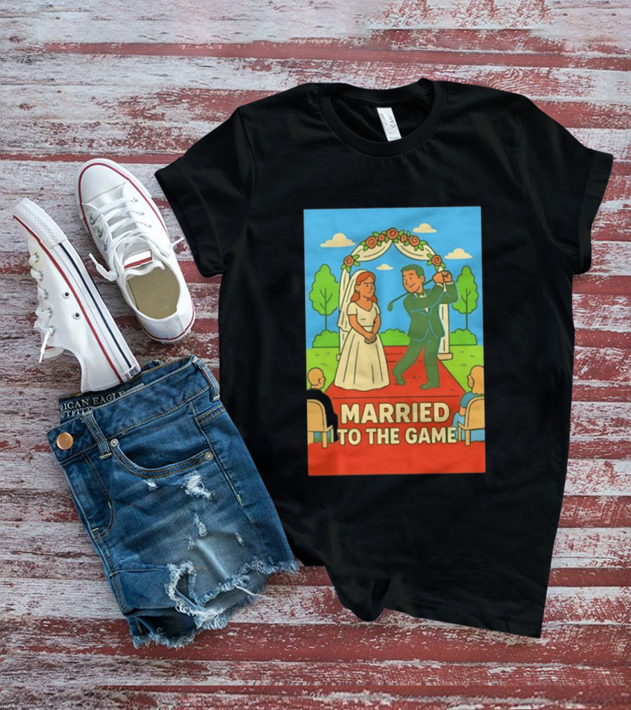 Married To The Game Groom Golfing At Wedding T-Shirt