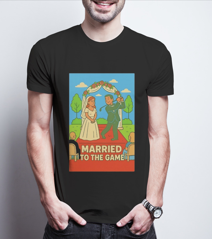 Married To The Game Groom Golfing At Wedding T-Shirt