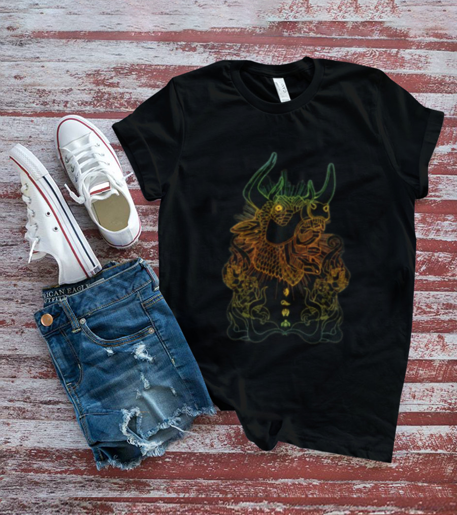 Mastodon Beast Pullover With Intricate Horned Creature T-Shirt