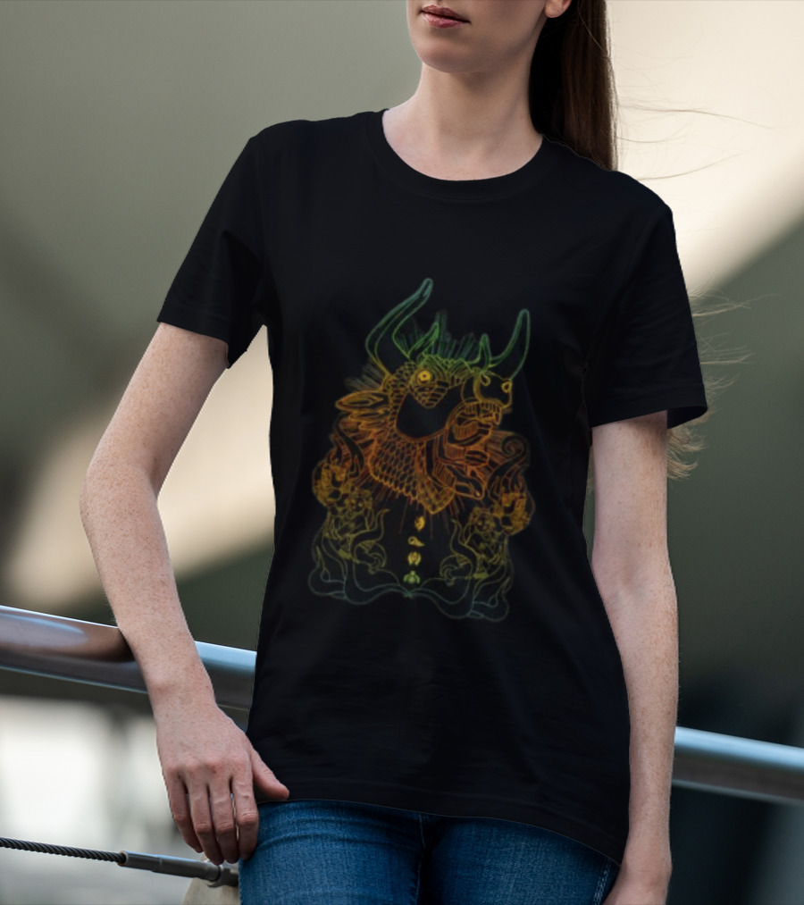 Mastodon Beast Pullover With Intricate Horned Creature T-Shirt
