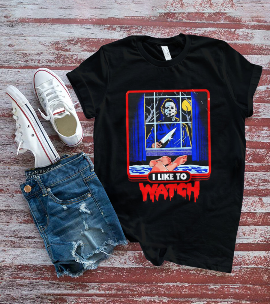 Michael Myers Halloween I Like To Window Scene T-Shirt