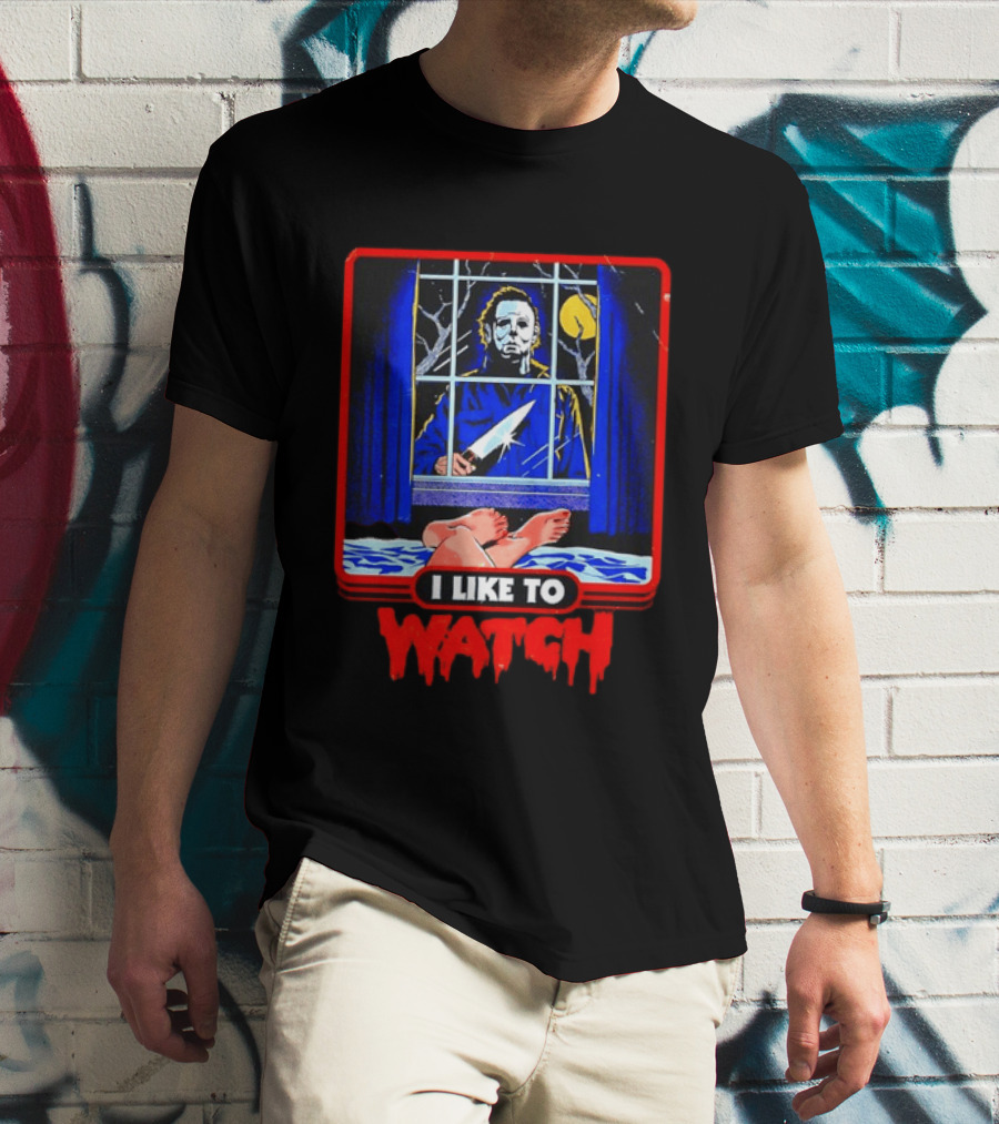 Michael Myers Halloween I Like To Window Scene T-Shirt