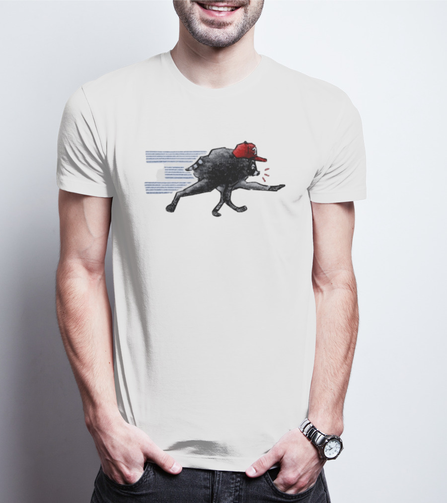 Toronto Blue Jays Baseball Raccoon Wearing Red Cap MLB T-Shirt