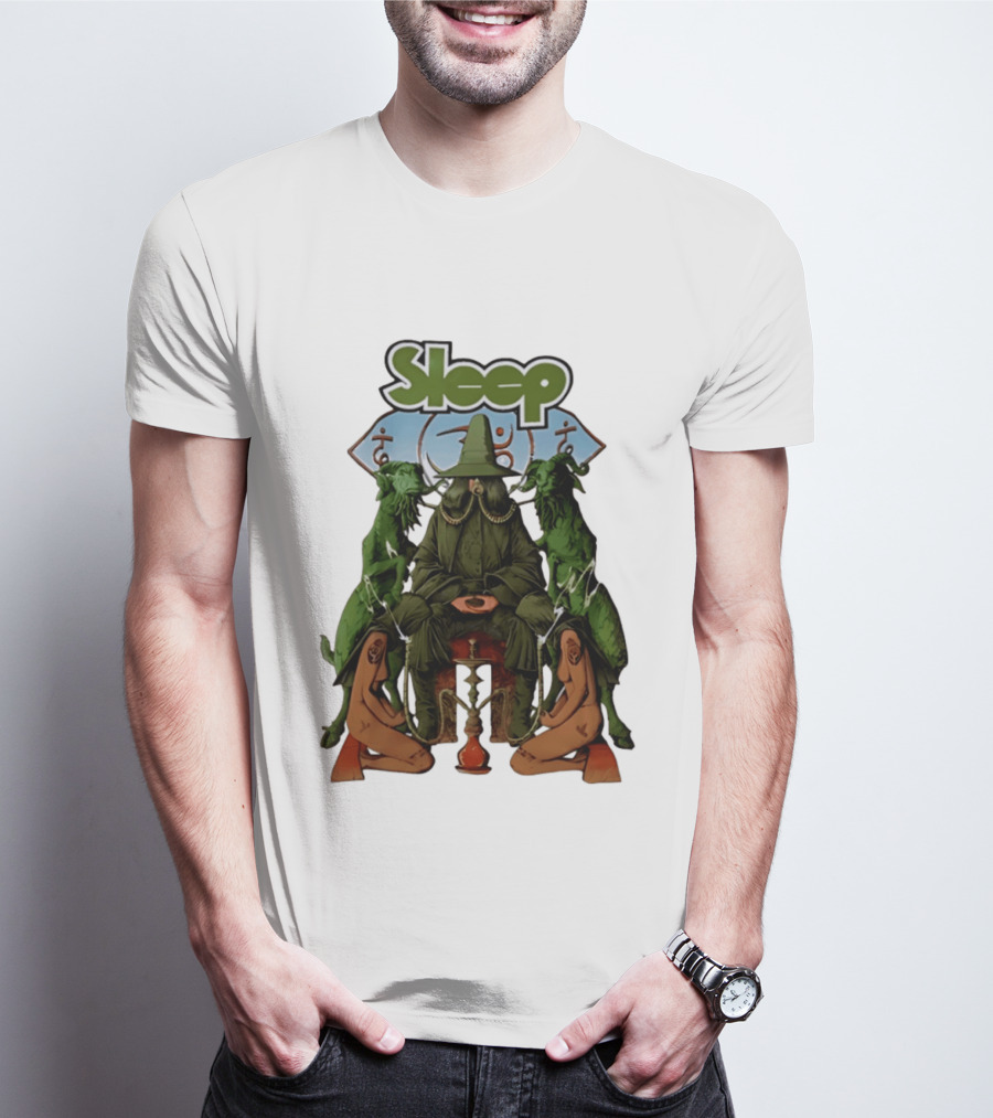 Sleep Band Wizard Hookah Goat Stoner Rock Psychedelic T-Shirt