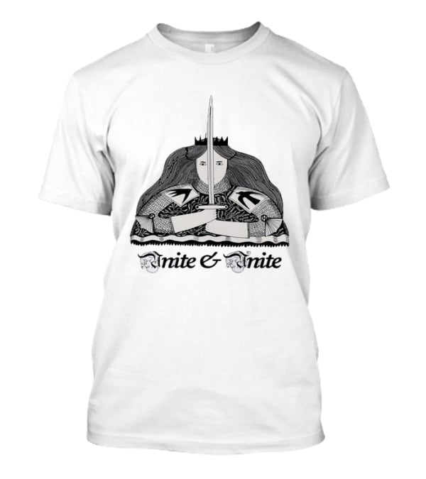 Unite And Unite Queen With Sword Medieval Armor Holding Blade T-Shirt