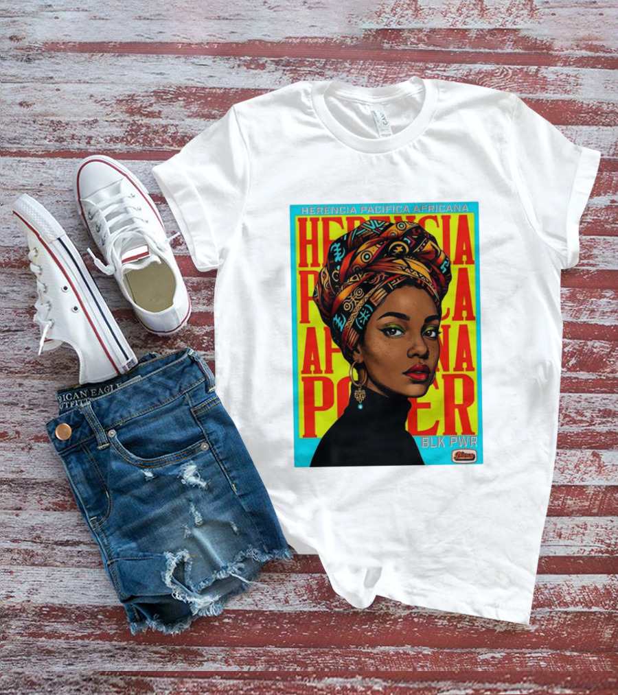 Herencia Pacifica Africana Power Blk Pwr Narez Wear T-Shirt