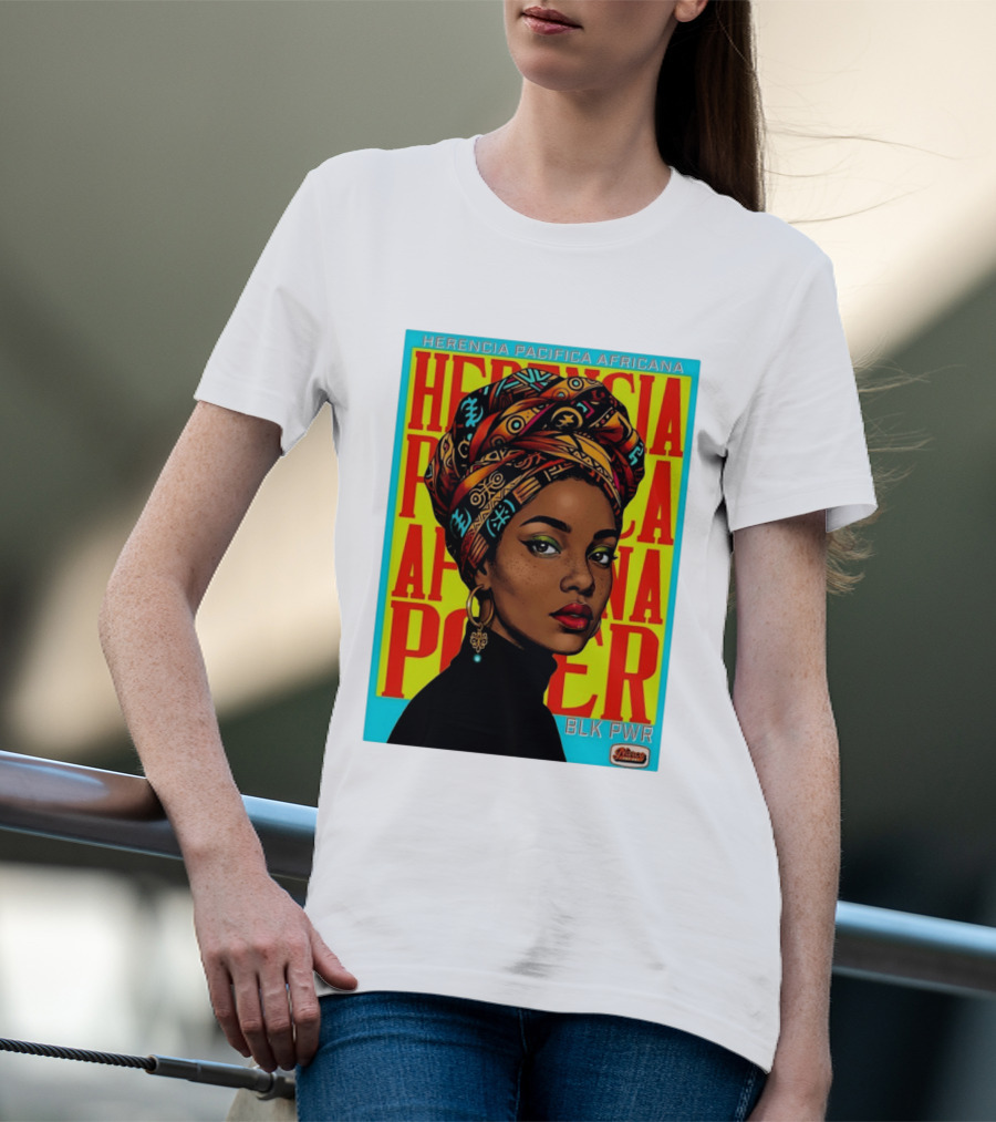 Herencia Pacifica Africana Power Blk Pwr Narez Wear T-Shirt