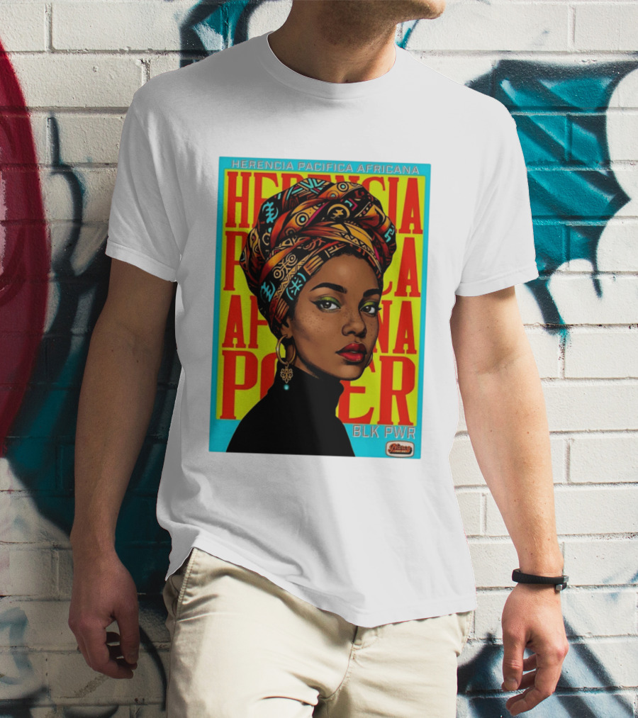 Herencia Pacifica Africana Power Blk Pwr Narez Wear T-Shirt