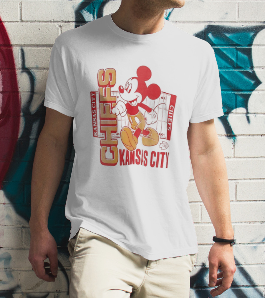 Kansas City Chiefs Mickey Mouse Authentic Fan T-Shirt