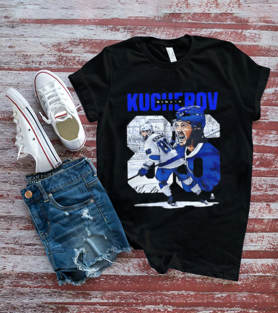 Kucherov 86 Skating And Celebrating Tampa Bay Lightning T-Shirt