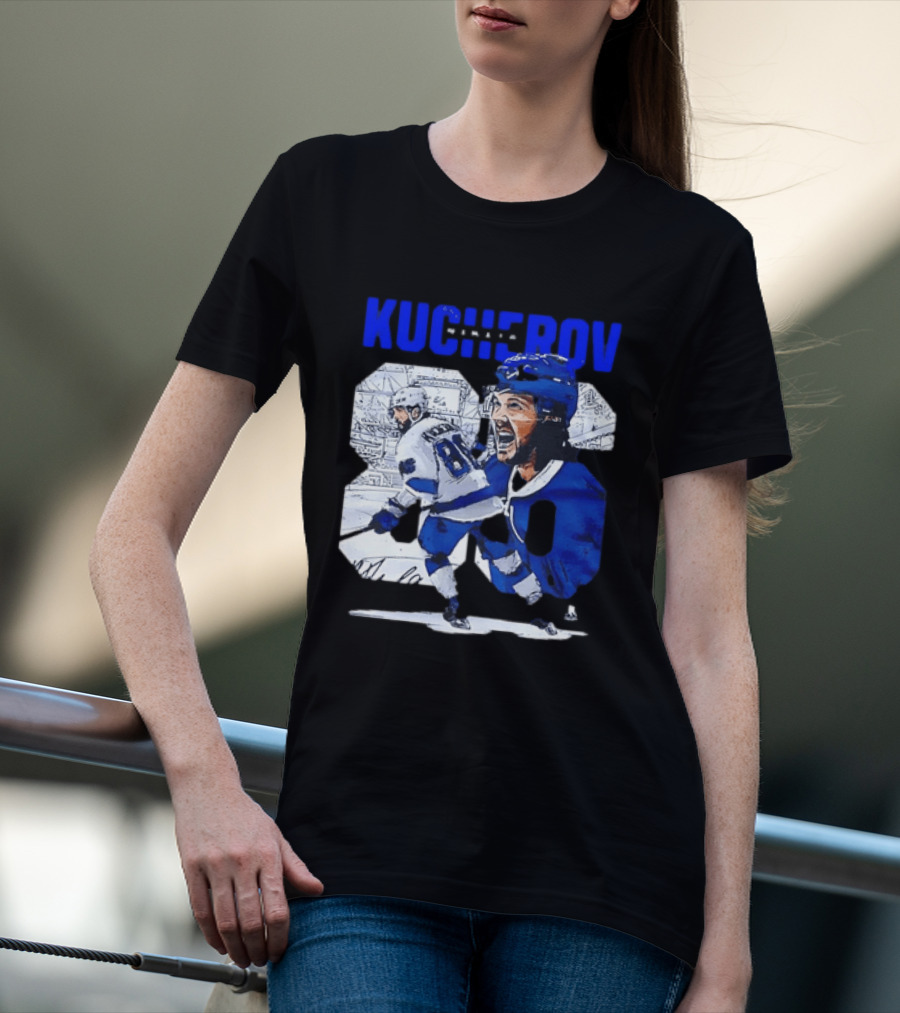 Kucherov 86 Skating And Celebrating Tampa Bay Lightning T-Shirt