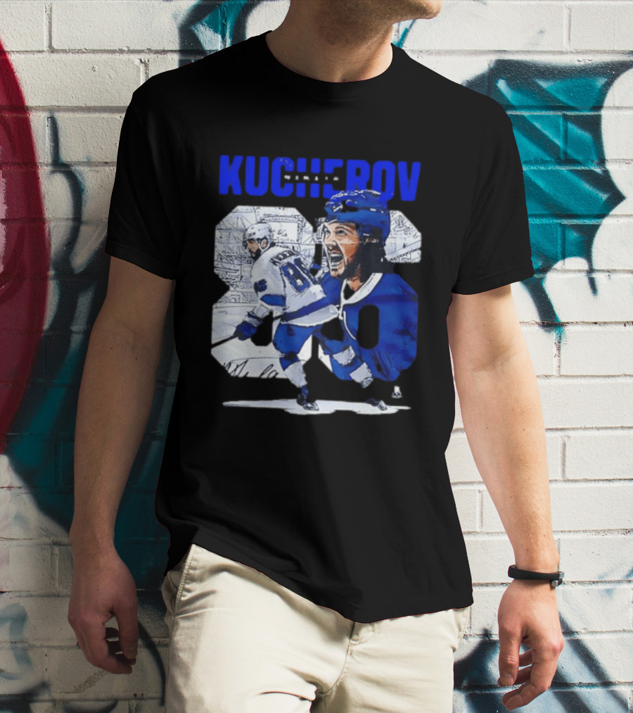 Kucherov 86 Skating And Celebrating Tampa Bay Lightning T-Shirt