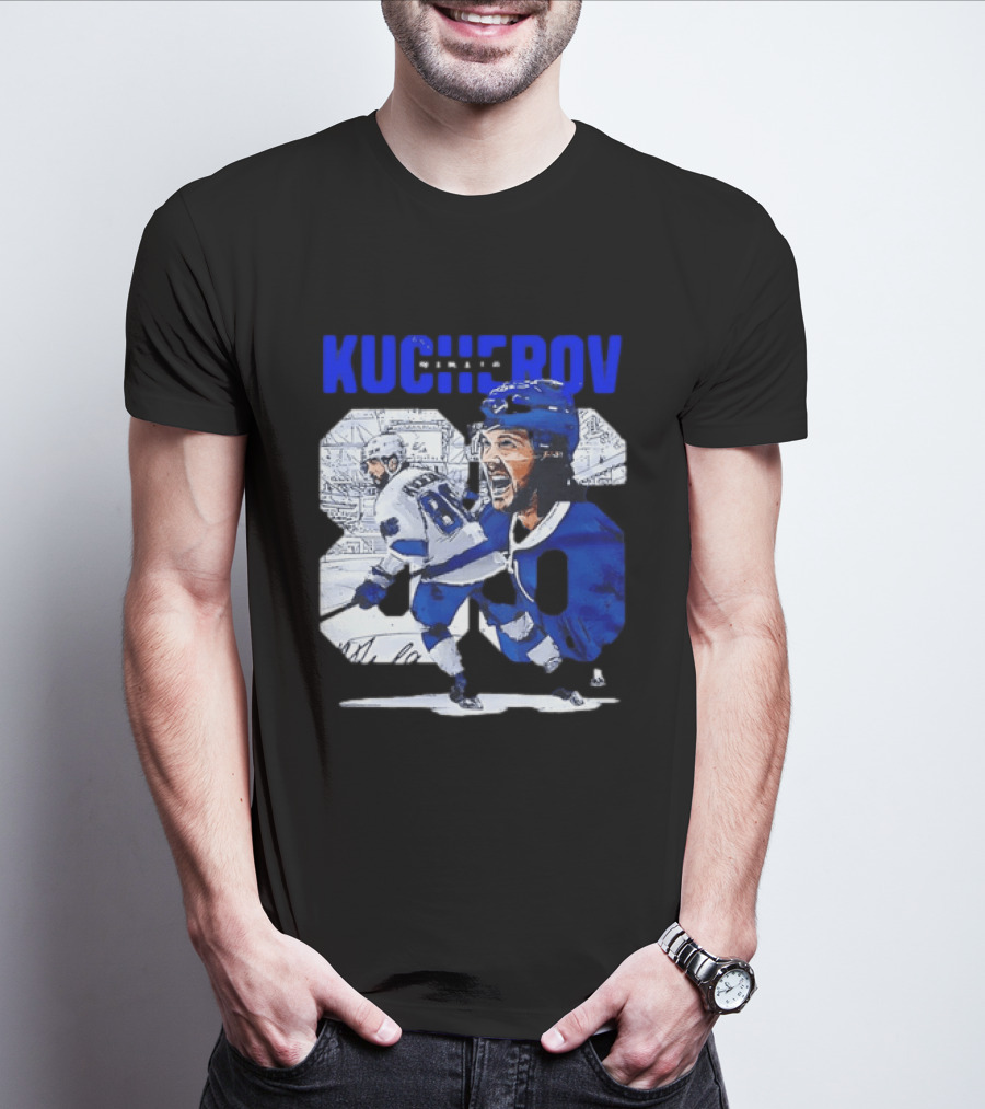 Kucherov 86 Skating And Celebrating Tampa Bay Lightning T-Shirt