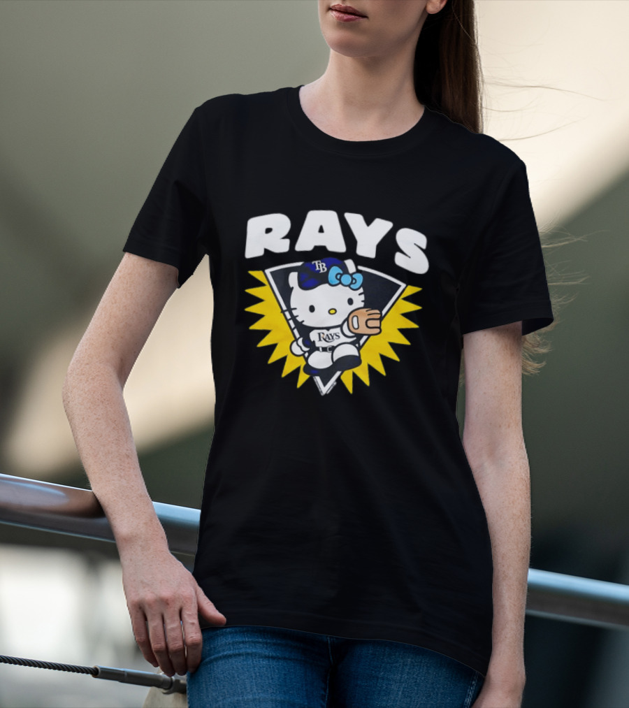 Hello Kitty Tampa Bay Rays Baseball Collaboration T-Shirt