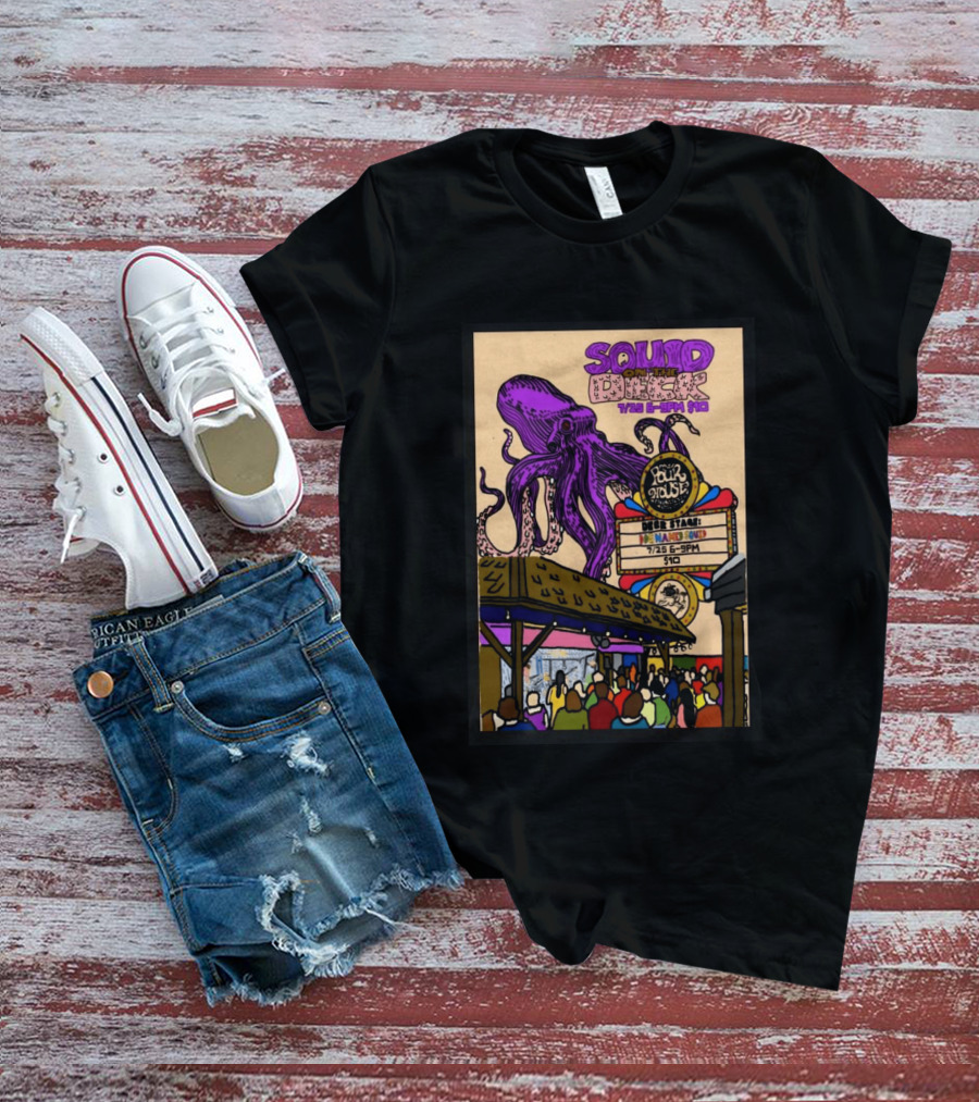 Squid On The Deck Charleston Pour House July 25 6PM Live Event T-Shirt