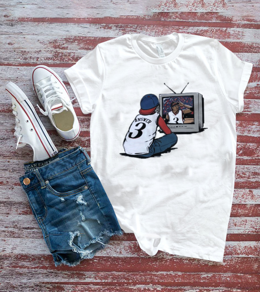 Allen Iverson 76ers Number 3 The Answer NBA Legend T-Shirt