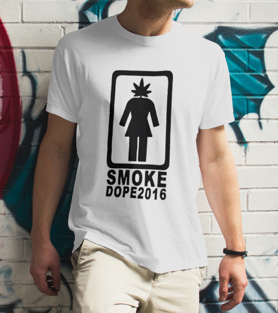 Smoke Dope 2016 Weed Leaf Silhouette Girl Marijuana T-Shirt