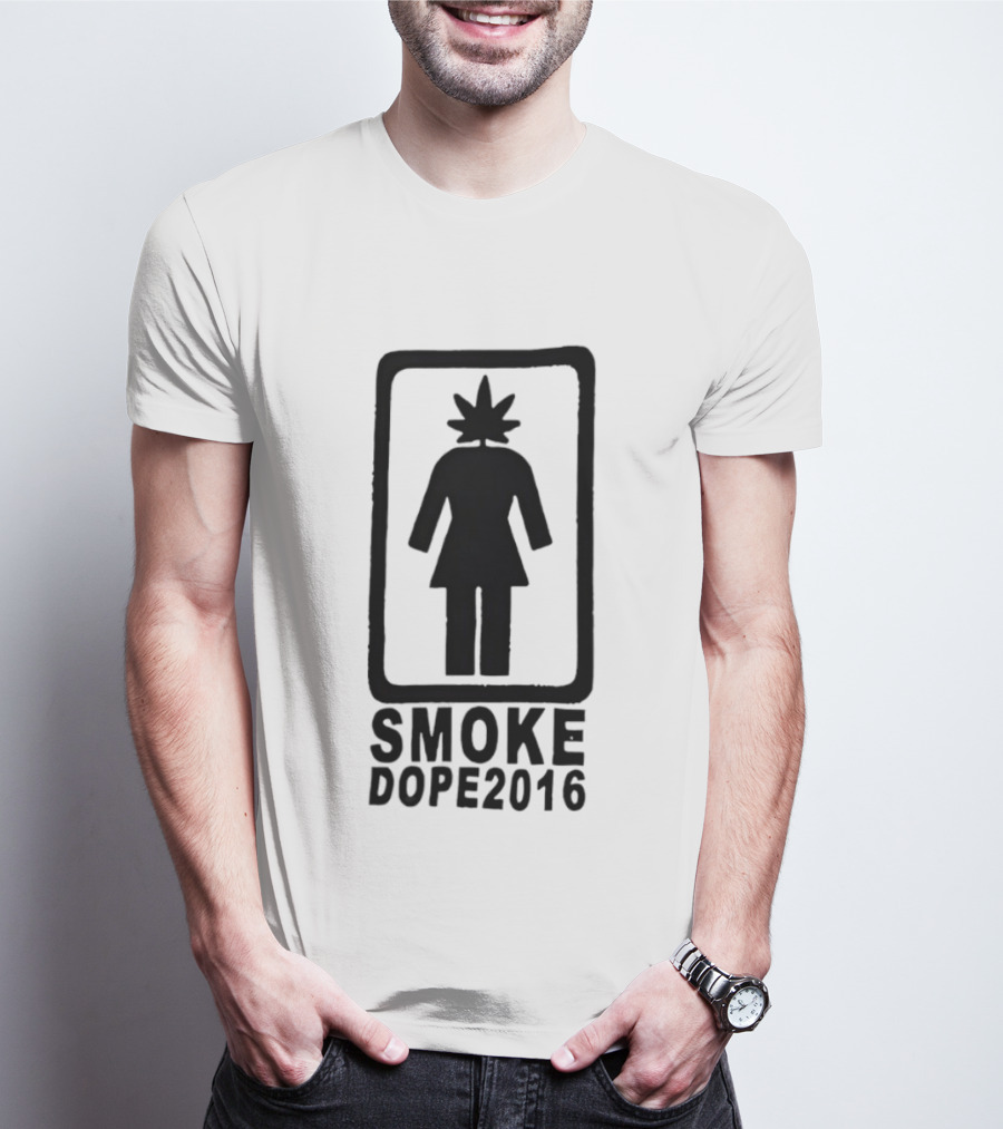 Smoke Dope 2016 Weed Leaf Silhouette Girl Marijuana T-Shirt