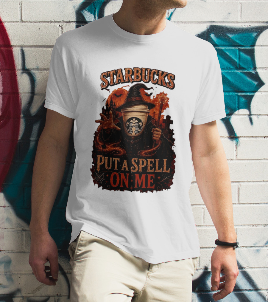 Starbucks Halloween Witch Put A Spell On Me Coffee Magic T-Shirt