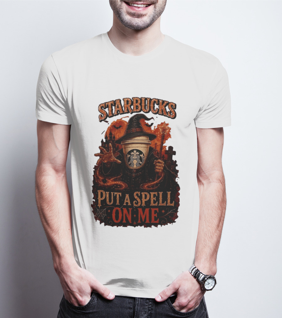 Starbucks Halloween Witch Put A Spell On Me Coffee Magic T-Shirt